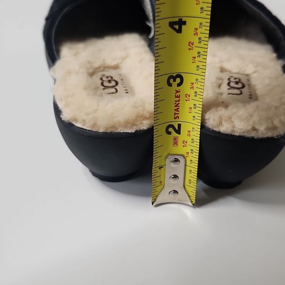 UGG Australia Black Suede platform mules - Picture 8 of 9